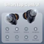 Bluetooth slusalice Airpods T-phox Y600 crno narandzaste HQ slika 7