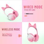 Bluetooth slusalice Cat Ear crne slika 2