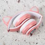 Bluetooth slusalice Cat Ear svetlo roze slika 2