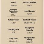 Bluetooth slusalice Lenovo Thinkplus Airpods PD1X bez slika 10