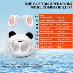 Bluetooth slusalice Panda bele slika 5