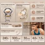 Bluetooth slusalice REMAX OWS OpenBuds P8 krem slika 5