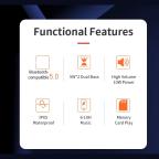 Bluetooth zvucnik TG-117 crni slika 6