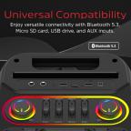 Bluetooth zvucnik BKK-K6505D 120W crni slika 5