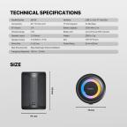 Bluetooth zvucnik Fantech BS154 NeraBox sivi slika 13