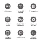 Bluetooth zvucnik Kisonli G107 crno sivi slika 10