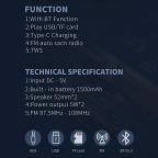 Bluetooth zvucnik WS-X65 crveni slika 9