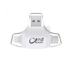 Citac kartica SD microSD na Type C Lightning USB 2.0 JWD-84 beli cena 6000 din slika