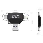 Citac kartica SD microSD na Type C Lightning USB 2.0 JWD-84 crni slika 2