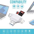 Citac kartica SD microSD na Type C Lightning USB 2.0 JWD-84 crni slika 8