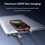 Crossbody visenamenski data kabl REMAX Vanguard 240W C7(A+C-C+L) 1,5m slika 4