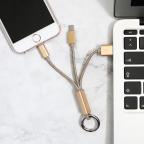 Data kabl LDNIO LC89 sa priveskom za iPhone lightning/micro USB zlatni slika 3