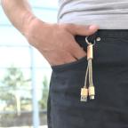 Data kabl LDNIO LC89 sa priveskom za iPhone lightning/micro USB zlatni slika 4