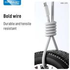 Data kabl KONFULON DC110, VIVO 120W, sa kablom USB na Type C beli 1m slika 3