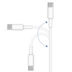 Data kabl KONFULON DC15 PD 100W Super Fast Charge Type C na Type C beli 1m slika 3