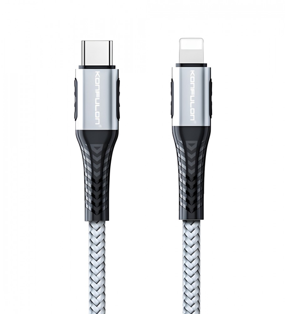 Data kabl KONFULON DC35 PD 20W Super Fast Charge Type C na lighting sivi 1m cena 2000 din slika