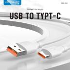 Data kabl KONFULON DC65, 3A, USB na Type C beli 1m slika 2