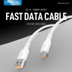 Data kabl KONFULON DC65, 3A, USB na Type C beli 1m slika 4