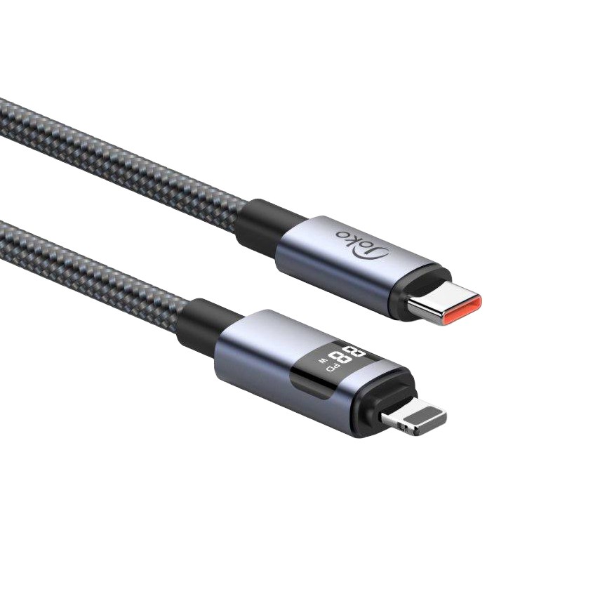Data kabl KONFULON DL95, LCD Display, 27W, Type C na Lightning 1m cena 1500 din slika