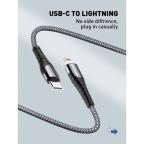 Data kabl LDNIO LC111 PD Type C na iPhone lightning 30W HQ sivi 1m slika 6