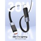 Data kabl LDNIO LC241i 30W Fast Automatic Power OFF Type C na iPhone lightning crni 1m slika 5