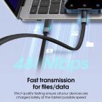 Data kabl LDNIO LC241i 30W Fast Automatic Power OFF Type C na iPhone lightning crni 1m slika 6