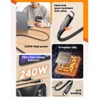 Data kabl LDNIO LC921c -240W Type C na Type C crni 1m slika 3