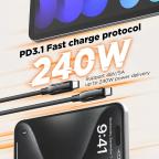 Data kabl LDNIO LC921c -240W Type C na Type C crni 1m slika 5