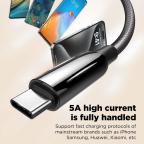 Data kabl LDNIO LC921c -240W Type C na Type C crni 1m slika 6