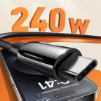 Data kabl LDNIO LC922c -240W Type C na Type C crni 2m slika 2