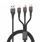 Data kabl LDNIO LC96 u 4.2A 3 u 1 sivi 1.2m cena 1500 din slika