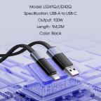 Data kabl LDNIO LS241Q 100W Fast Automatic Power OFF Type C crni 1m slika 4