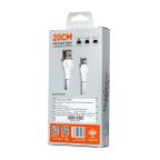 Data kabl LDNIO LS550 2.4A iPhone lightning 0.2m beli slika 2