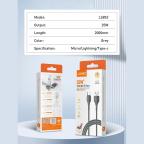 Data kabl LDNIO LS851 25W Fast micro USB sivi 1m slika 8