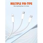 Data kabl LDNIO LS891 25W Fast iPhone lightning beli 1m slika 6