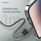 Data kabl Pluginn fast PD 100W Type C na Type C sivi 1m slika 4