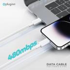 Data kabl Pluginn fast PD 30W Type C na Lightning beli 1m slika 4