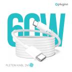 Data kabl Pluginn fast PD 60W Type C na Type C beli 2m slika 3