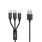 Data kabl REMAX Gition RC-131 3u1 za iPhone Lightning/Micro USB/Type C crni 1m cena 1000 din slika