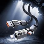 Data kabl REMAX RC-C189 PD 65W, QC 3.0 USB Lightning 27W, 2u1 crni 1m slika 2