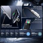 Data kabl REMAX RC-C189 PD 65W, QC 3.0 USB Lightning 27W, 2u1 crni 1m slika 3