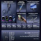 Data kabl REMAX RCC-168 Lyncharge Series 60w 4-in-1 Zinc Alloy beli slika 3