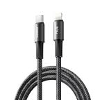 Data kabl REMAX Velocity CB25 Fast charging 30W Type C na iPhone lightning 1.2M crni slika 1