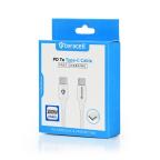 Data kabl Teracell Plus 100W PD Type C na Type C beli 1m slika 2