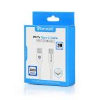 Data kabl Teracell Plus 100W PD Type C na Type C beli 2m slika 2