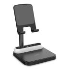 Desktop drzac za mobilni telefon HT531 sa wireless punjacem i LED svetlom crni slika 2