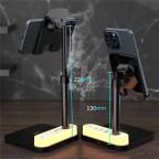 Desktop drzac za mobilni telefon HT531 sa wireless punjacem i LED svetlom crni slika 5