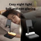 Desktop drzac za mobilni telefon HT531 sa wireless punjacem i LED svetlom crni slika 7