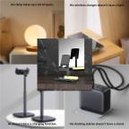 Desktop drzac za mobilni telefon HT531 sa wireless punjacem i LED svetlom crni slika 9