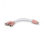 Iphone lightning adapter za slusalice i punjenje roze cena 2000 din slika